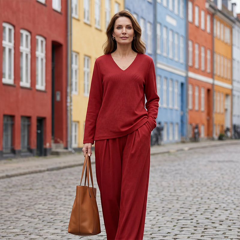 Elegant Wide-Leg Lounge Set