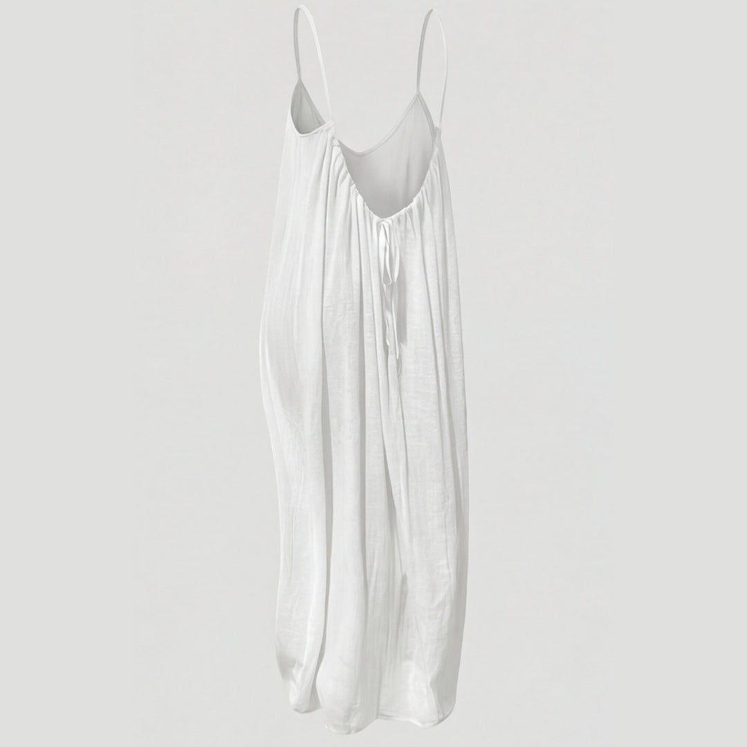 Flowy Open Back Summer Maxi Dress