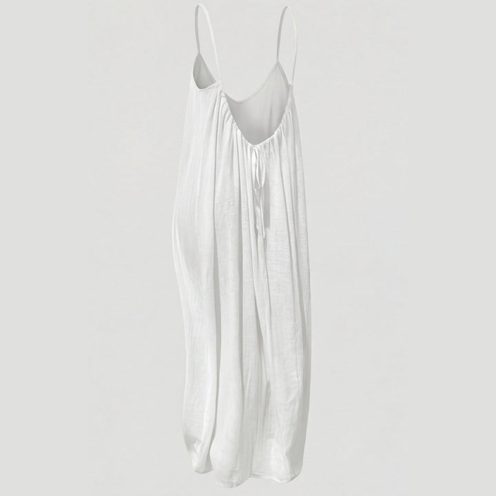 Flowy Open Back Summer Maxi Dress