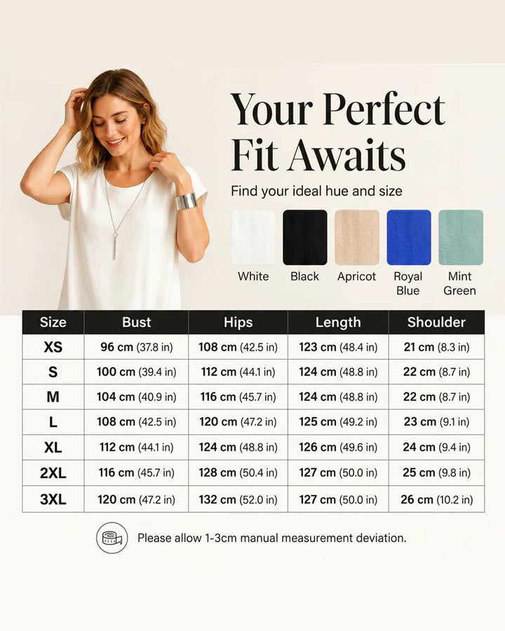 Solid Round Neck Short Sleeve Slit Loose Maxi Dress