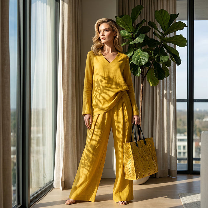 Elegant Wide-Leg Lounge Set