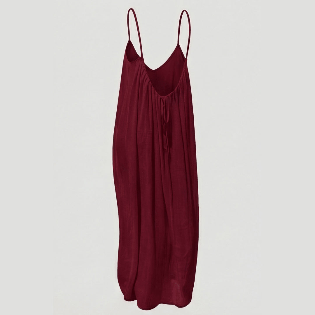 Flowy Open Back Summer Maxi Dress