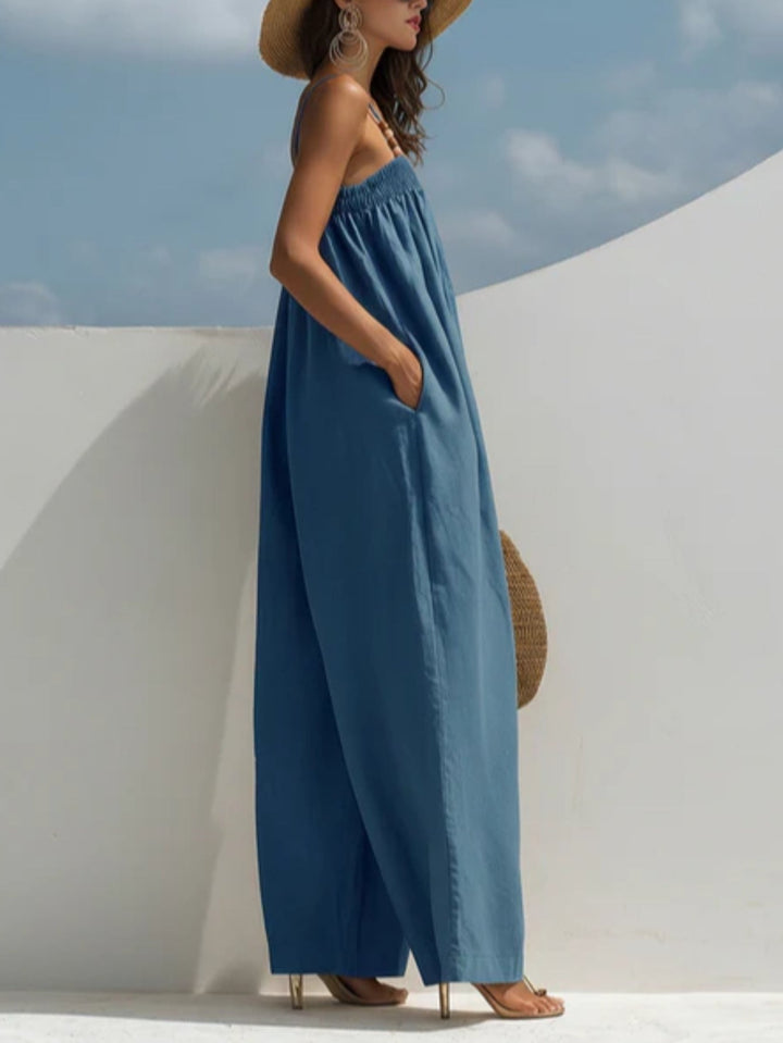 Molly | Wide-Leg Denim Jumpsuit