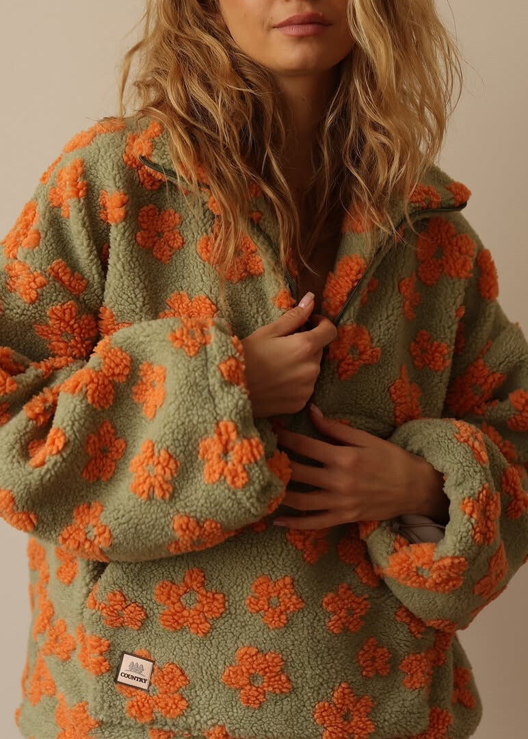 Lucia - Warm Jersey with Flowers