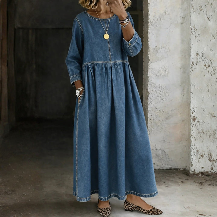 Sophie | Peter Pan Collar Denim Dress