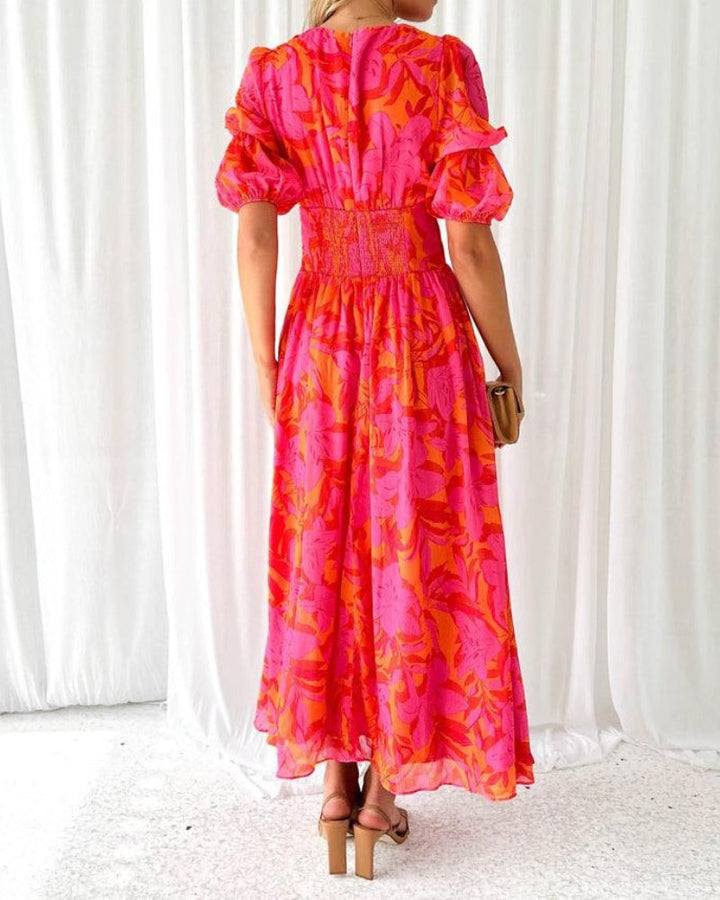 Romantic Puff Sleeve Maxi Dress