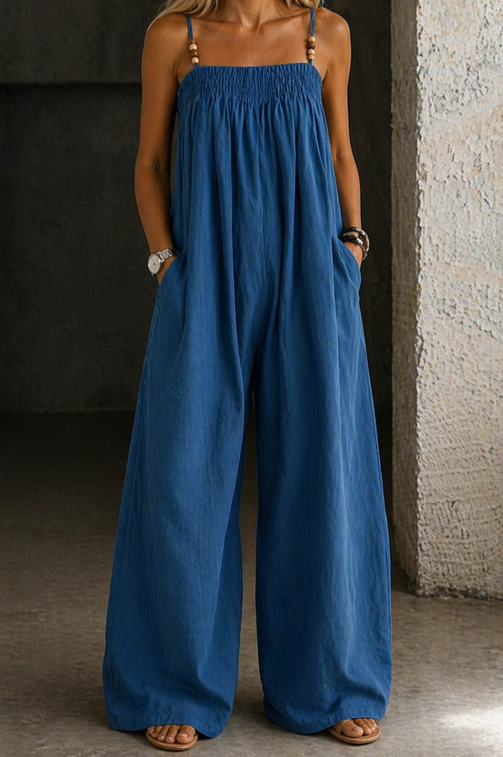 Molly | Wide-Leg Denim Jumpsuit