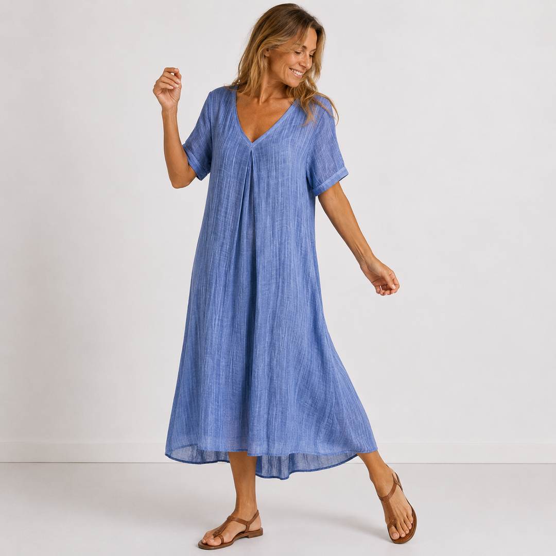 Halter Neck V-Neck Tiered Ruffle Maxi Dress