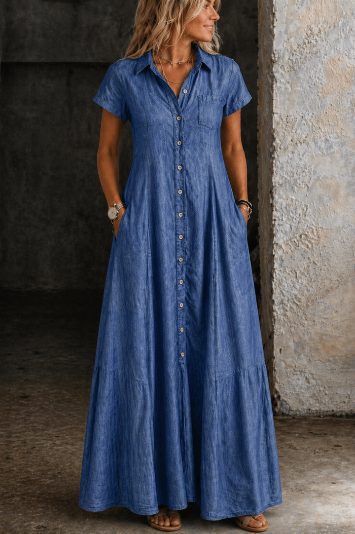 Ruby | Long Denim Dress
