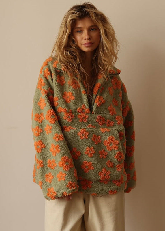 Lucia - Warm Jersey with Flowers