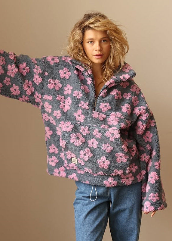Lucia - Warm Jersey with Flowers