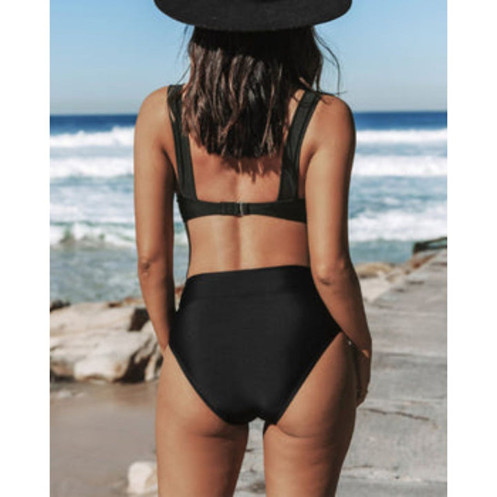 Matilde - High-Waisted Plain Swimsuit