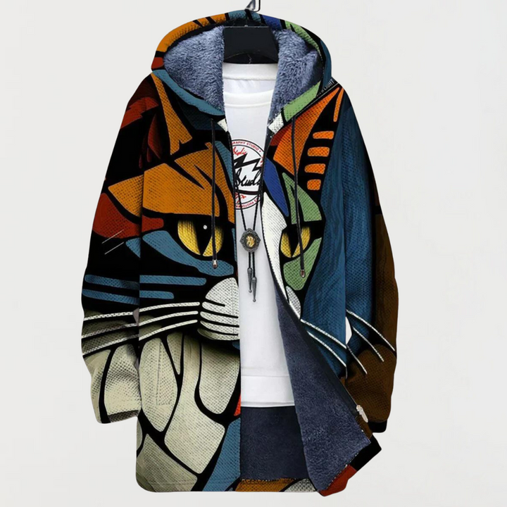 Darcy | Cat Face Pattern Cardigan