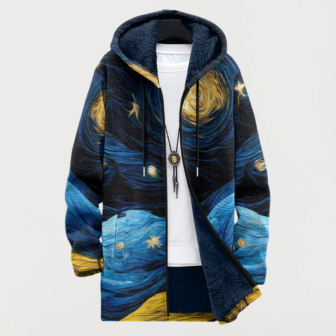 Harper | Coat with Starry Sky Pattern