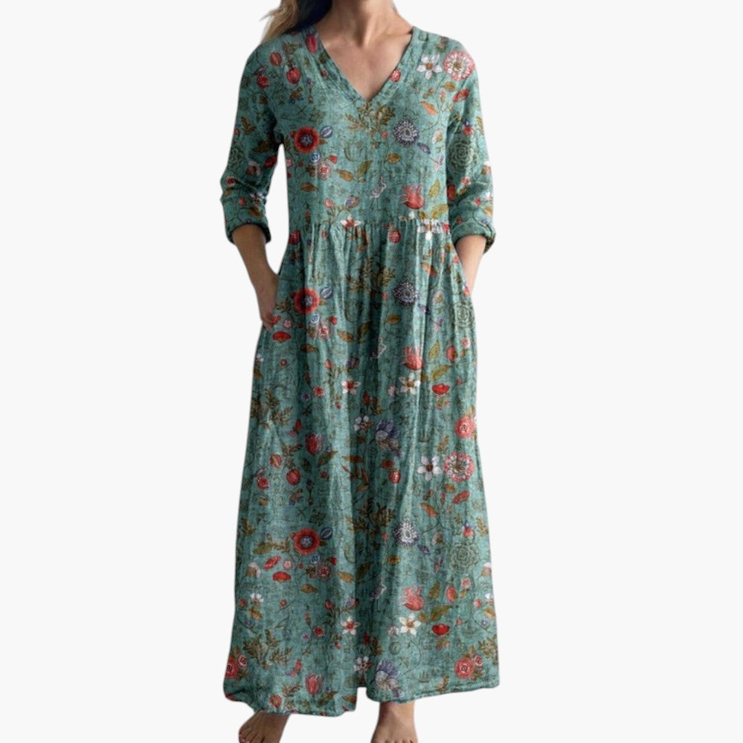 V-Neck Floral Every Day Maxi Dress