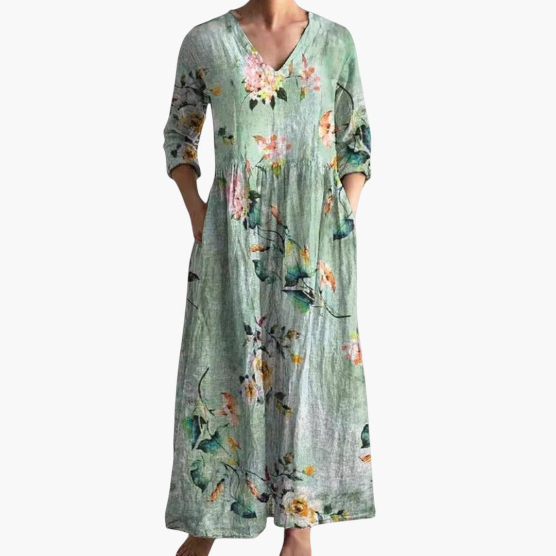 V-Neck Floral Every Day Maxi Dress