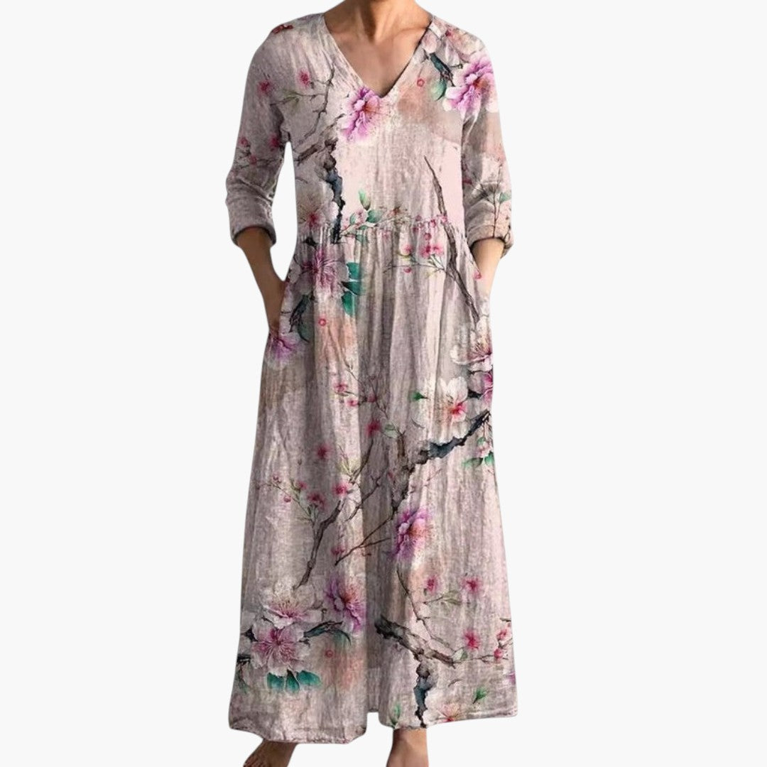 V-Neck Floral Every Day Maxi Dress