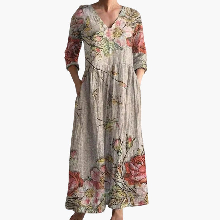 V-Neck Floral Every Day Maxi Dress