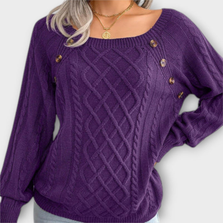 Malia - Buttoned Knit Sweater