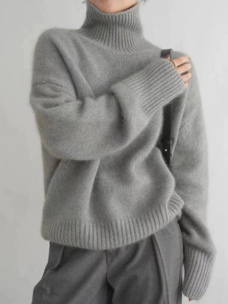 Zoey - Oversized High Neck Sweater