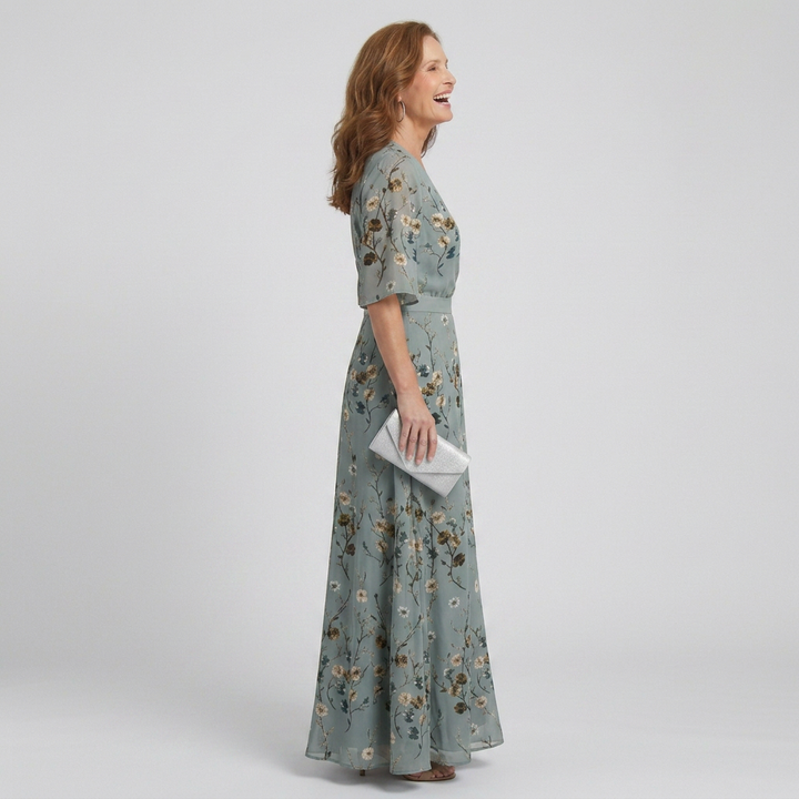 Selora | Halter Bloom Flow Maxi Dress