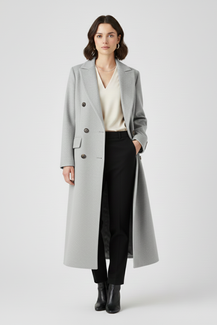 Clementine | Timeless Trenchcoat with Lapel Collar and Button Fastening