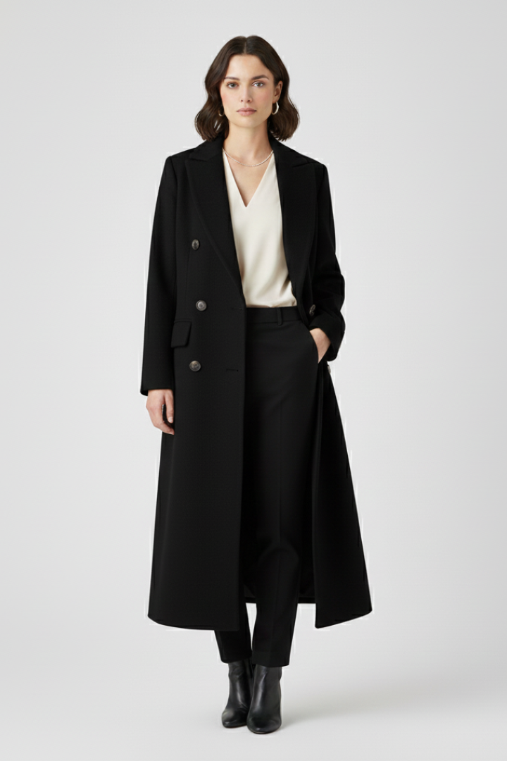 Clementine | Timeless Trenchcoat with Lapel Collar and Button Fastening