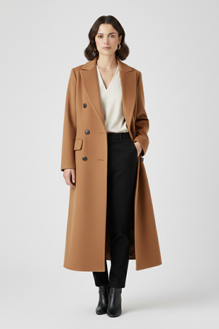 Clementine | Timeless Trenchcoat with Lapel Collar and Button Fastening
