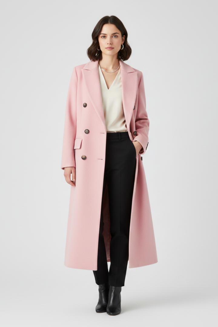 Clementine | Timeless Trenchcoat with Lapel Collar and Button Fastening