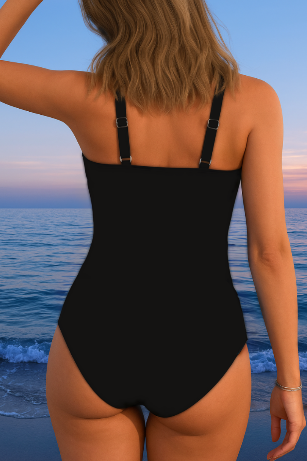 Adriana - Elegant swimsuit with a colourful print