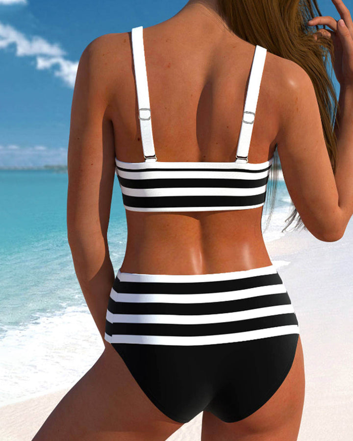 Victory - High-Waisted Striped Bikini