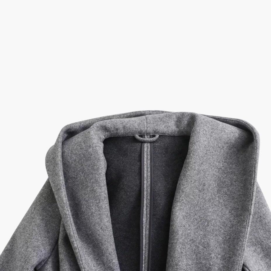 Genevra | Practical Hooded Trenchcoat with Belted Waist and Button Fastening