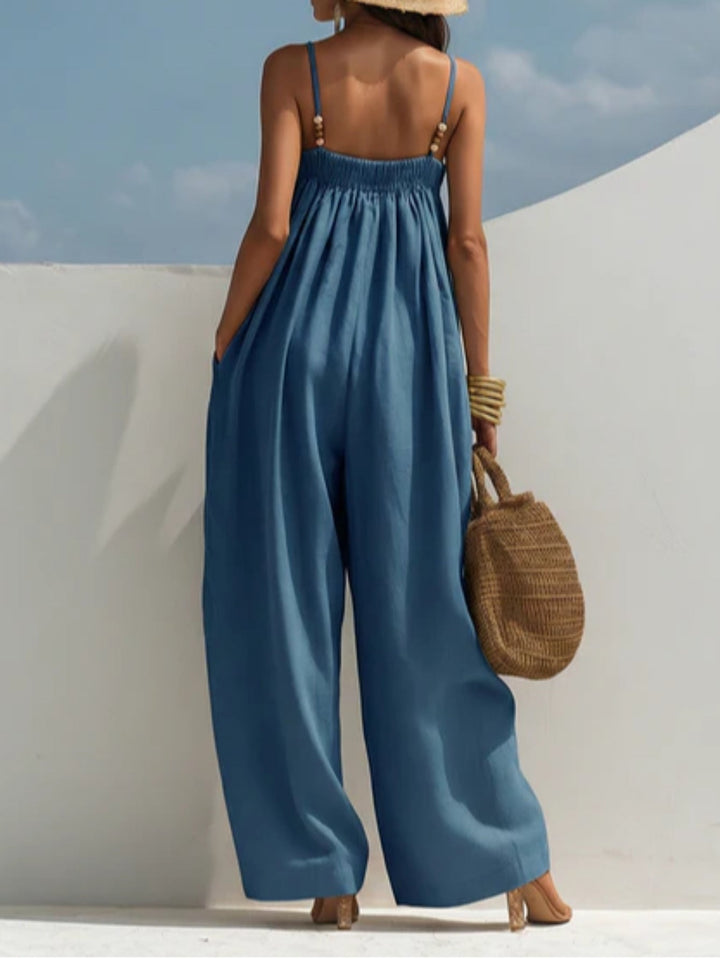 Molly | Wide-Leg Denim Jumpsuit