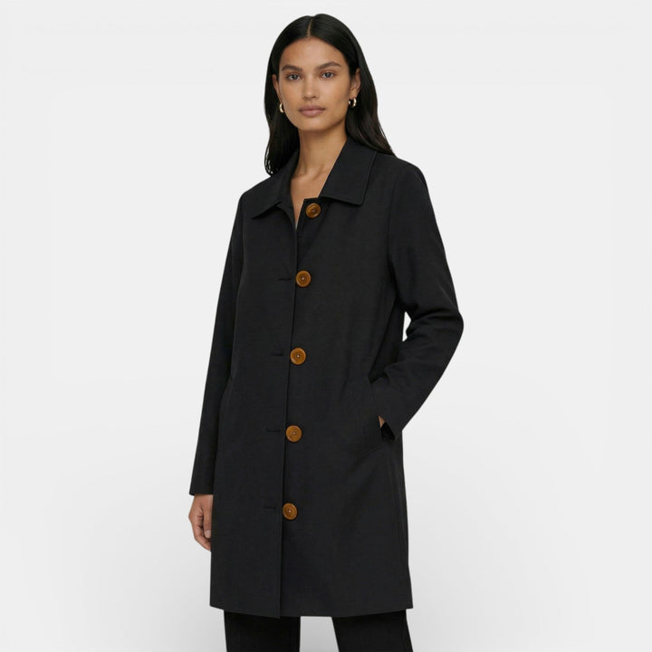 Thomasina | Elegant Midi Trench Coat with Modern Cut and Flattering Silhouette