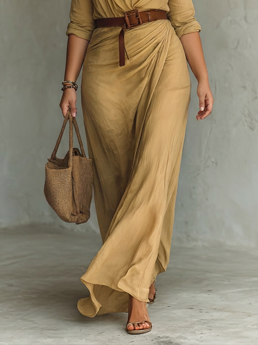 Eleanor | Notched Collar Maxi Dress