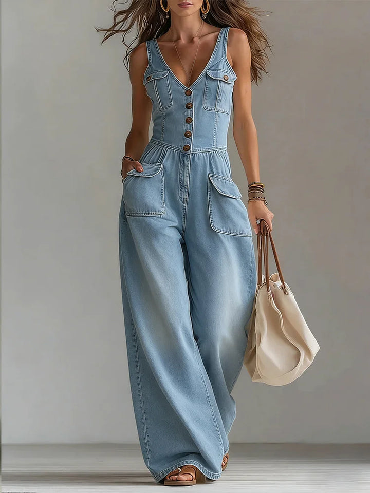 Megan | Casual Denim Dungarees