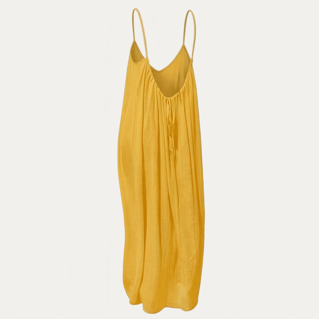 Flowy Open Back Summer Maxi Dress