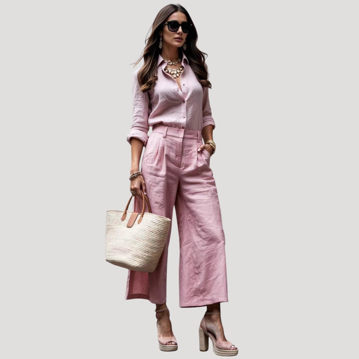 Women’s Tailored Smart Casual Wide Leg Trouser Suit