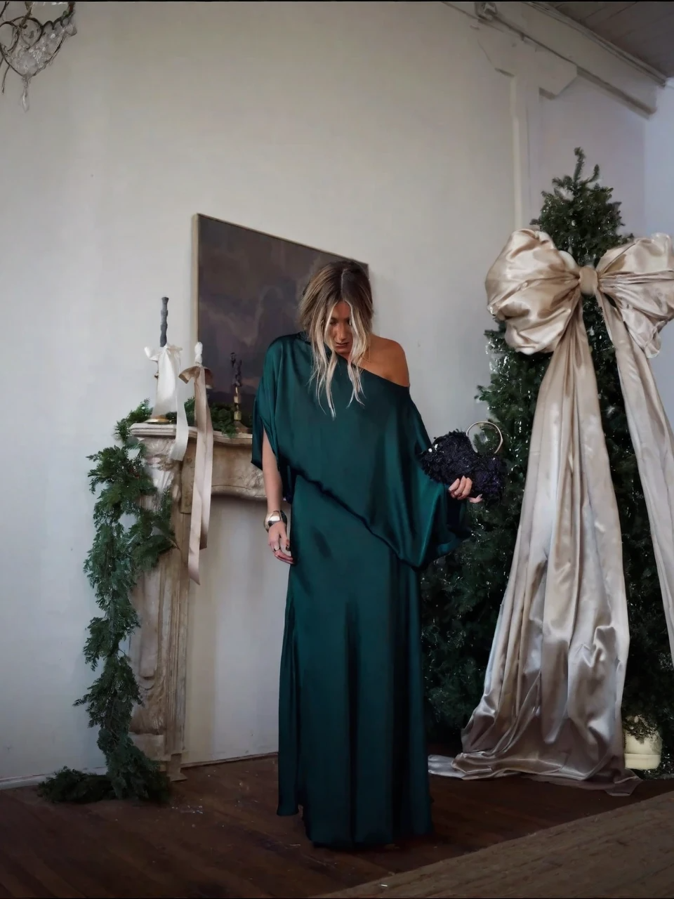 Elegant Draped Maxi Set
