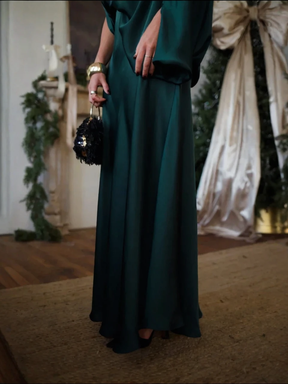 Elegant Draped Maxi Set