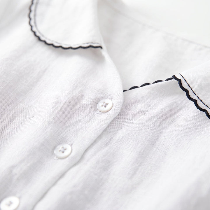 Isla | Elegant Cotton-Linen Half Sleeve Dress