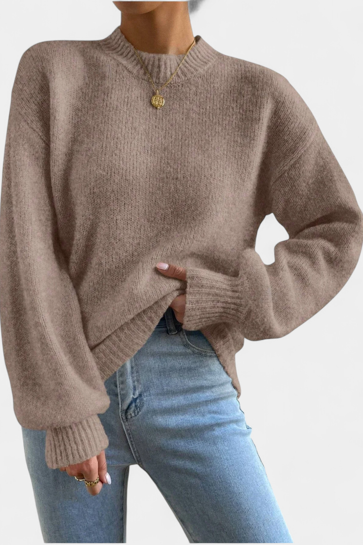 Mae | Knitted Sweater with Balloon Sleeves
