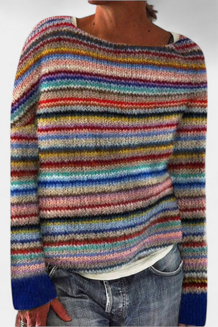 Jolessa Knitted Jumper with Nordic Print