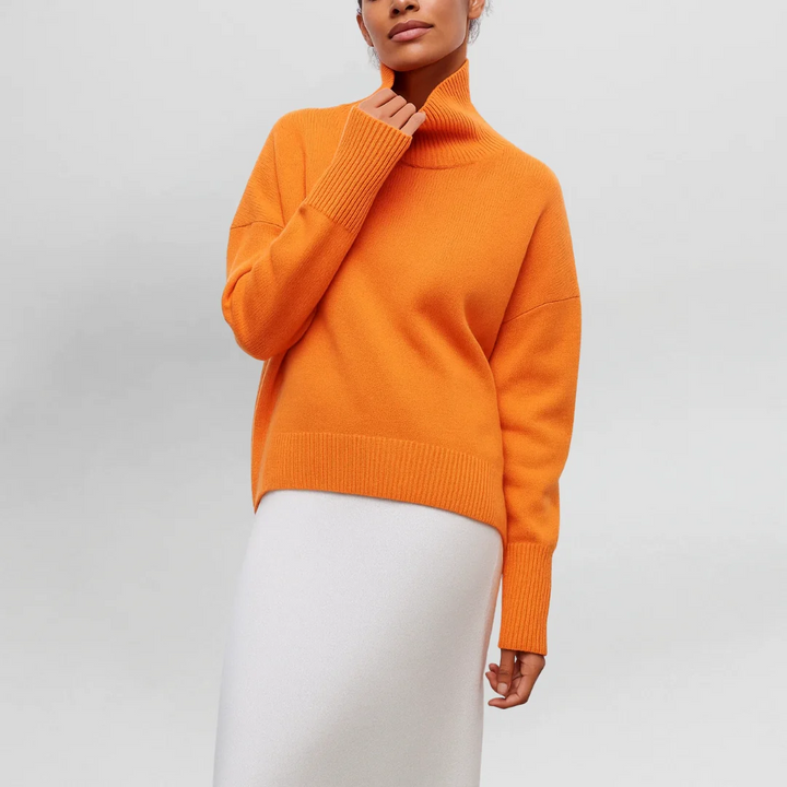 Stefanie High Neck Knitted Sweater