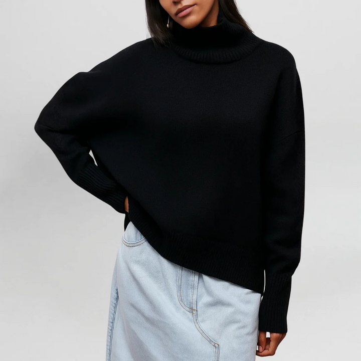 Stefanie High Neck Knitted Sweater