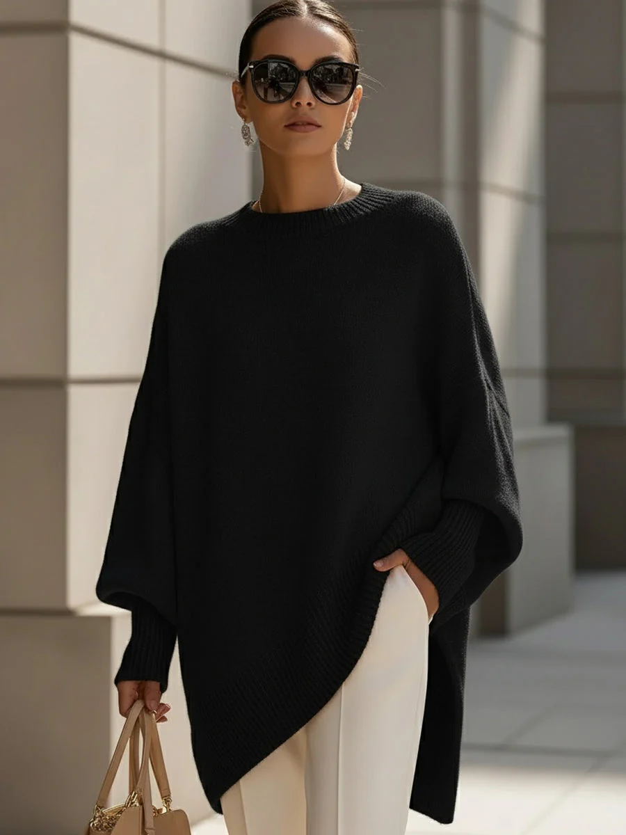 Oversized Sweater Poncho