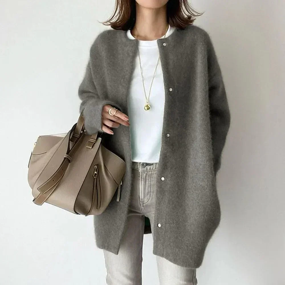 Vanna Luxurious Knit Jacket with Buttons