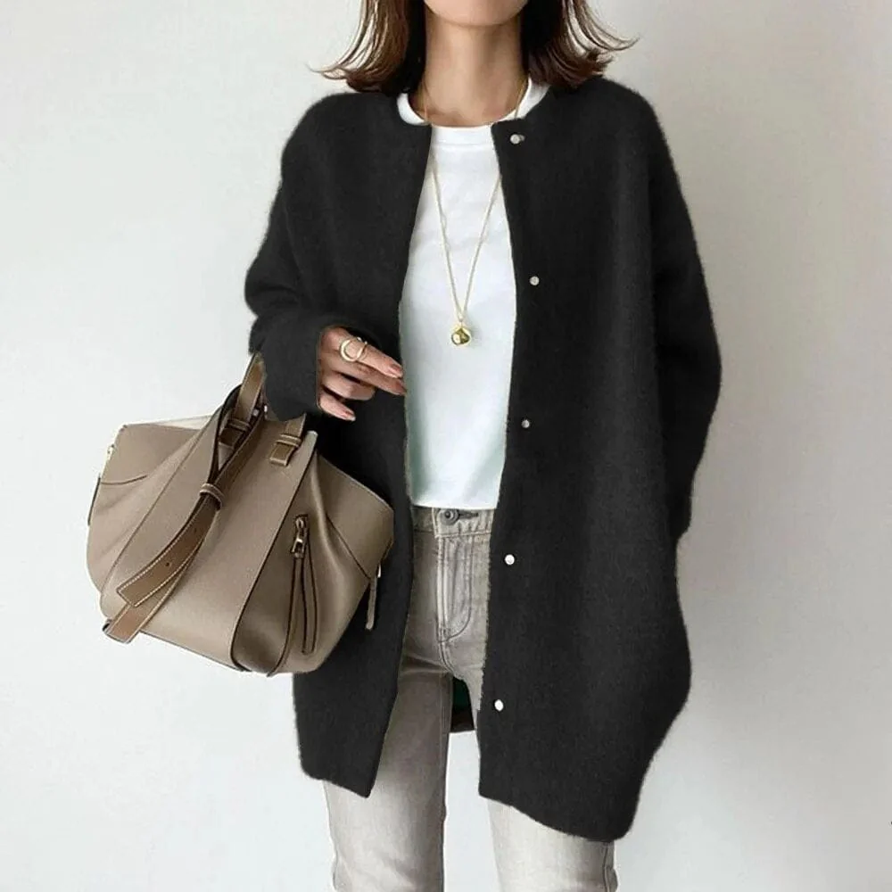 Vanna Luxurious Knit Jacket with Buttons
