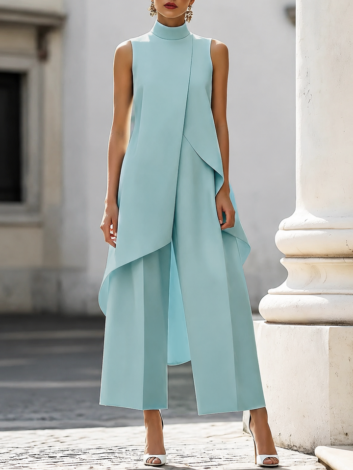 Elegant Asymmetric Two-Piece Set