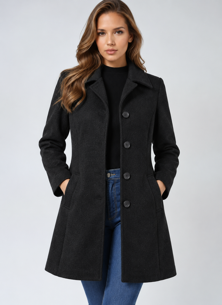 Manteaux Trench d’Hiver pour Femmes à Simple Boutonnage